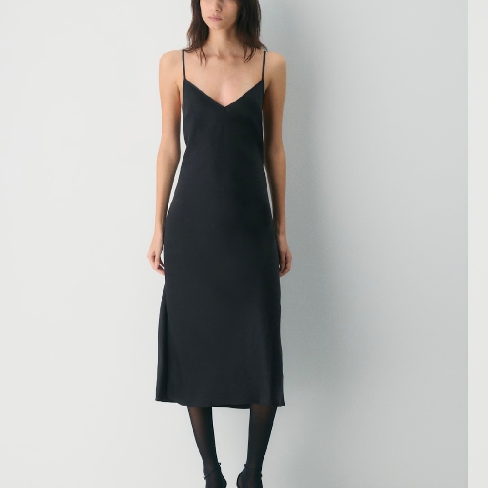 Aritzia Wilfred Satin Slip Dress Long - Picture 2 of 5